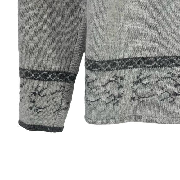 Herman Geist Lambswool Rabbit Hair Gray Cardigan Sweater Size Petite Small PS - Picture 2 of 5